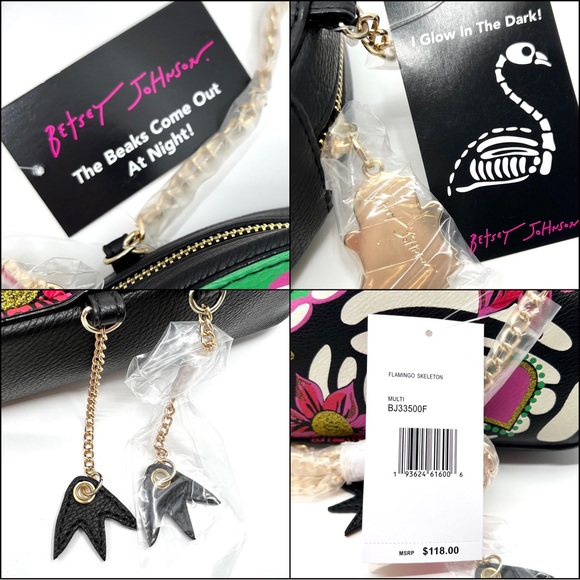 Betsey Johnson Flamingo Skeleton Bag NWT/HTF! - Picture 8 of 10